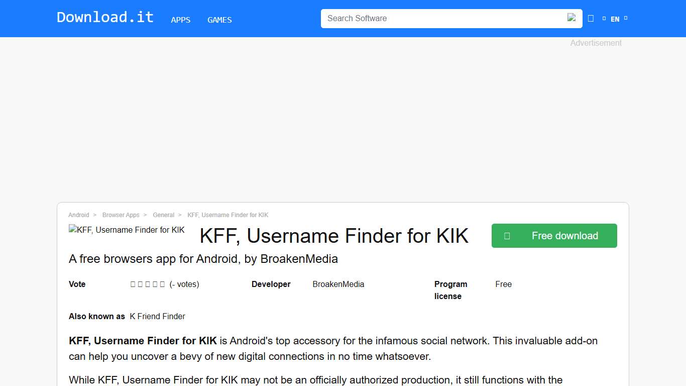 KFF, Username Finder for KIK for Android - Free download